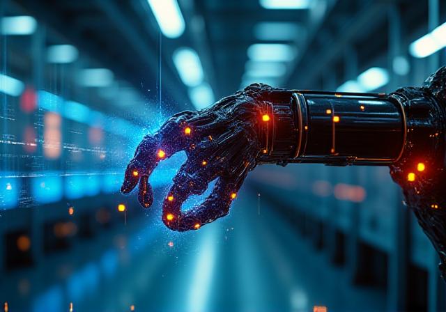 Braccio robotico integrato con intelligenza artificiale